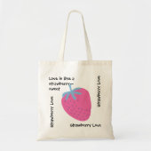 Cute Strawberry Love – Valentine’s Day Tote Bag Tragetasche (Vorne)