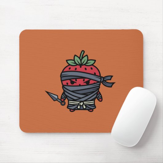 Cute Strawberry Ninja Assassin Japanese Pop Art Mousepad (Mit Mouse)