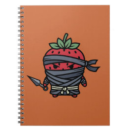 Cute Strawberry Ninja Assassin Japanese Pop Art Notizblock