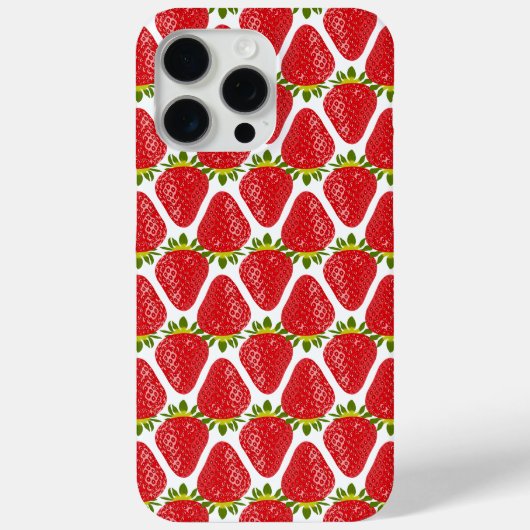 Cute Strawberry Pattern Aesthetic Case-Mate iPhone Hülle (Rückseite)