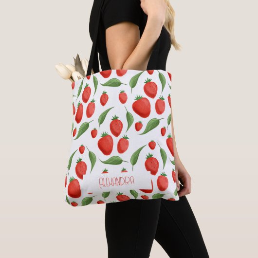 Cute Strawberry Pattern Eco Tote Bag Tasche (Von Nahem)