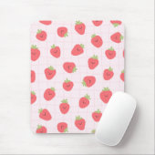Cute Strawberry Pattern – Kawaii Strawberry Mousepad (Mit Mouse)
