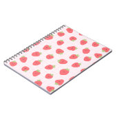 Cute Strawberry Pattern – Kawaii Strawberry Notizblock (Linke Seite)
