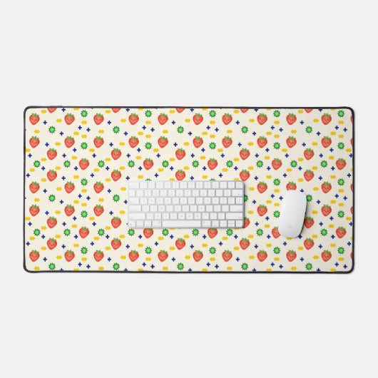 Cute Strawberry Pattern Schreibtischunterlage (Tastatur & Maus)
