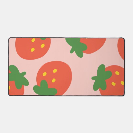 Cute strawberry pattern schreibtischunterlage (Vorderseite)