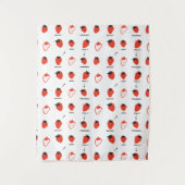 Cute Strawberry Pattern Tapestry Room Decor Wandteppich (Vorderseite)
