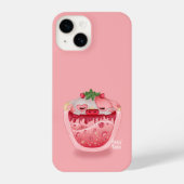 Cute Strawberry Phone Case – Pink Design iPhone Hülle (Rückseite)