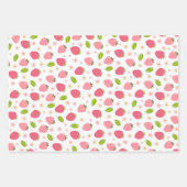 Cute Strawberry Pink Girls Birthday Geschenkpapier Set (Vorderseite 2)