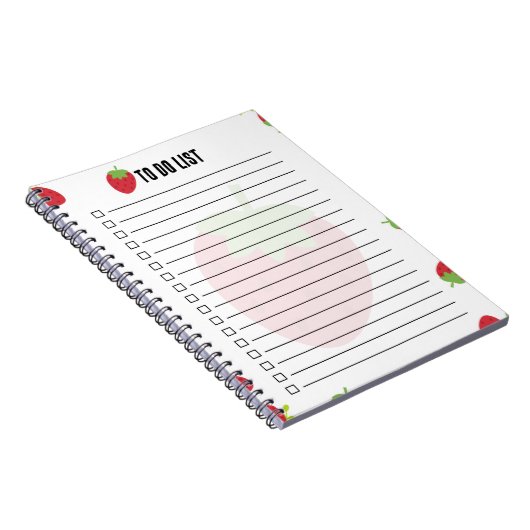 Cute Strawberry To-Do List Notepad Notizblock (Rechte Seite)