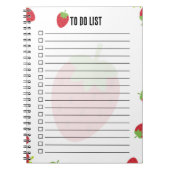 Cute Strawberry To-Do List Notepad Notizblock (Vorderseite)