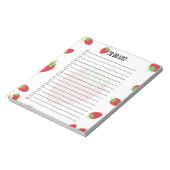 Cute Strawberry To-Do List Notepad Notizblock (Rotiert)