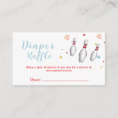 Cute Strike Up Bowling Diaper Raffle Baby Shower  Begleitkarte (Vorderseite)