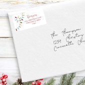Cute String Lights Christmas Return Address Adressaufkleber