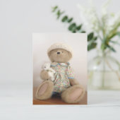 Cute Stuffed Teddy Bear Postkarte (Stehend Vorderseite)