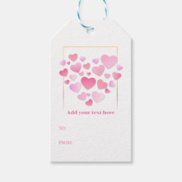 Cute Style Pink Hearts Romantic Valentine's Day Geschenkanhänger