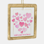 Cute Style Pink Hearts Romantic Valentine's Day Keramikornament (Rechts)