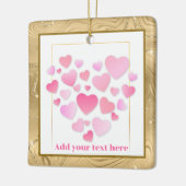 Cute Style Pink Hearts Romantic Valentine's Day Keramikornament (Links)