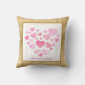 Cute Style Pink Hearts Romantic Valentine's Day Kissen (Rückseite)