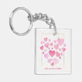 Cute Style Pink Hearts Romantic Valentine's Day Schlüsselanhänger (Vorderseite links)