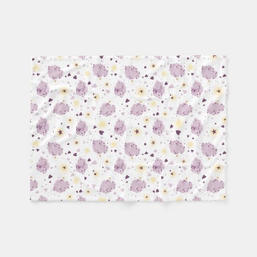 Cute Stylized Sheep Baby Fleece Blanket (Vorderseite (Horizontal))