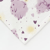 Cute Stylized Sheep Baby Fleece Blanket (Ecke)