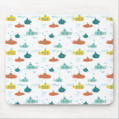 Cute Submarine Nautical Deep Sea Fish Kids Mousepad (Vorne)