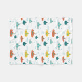Cute Submarine Nautical Deep Sea Fish Pattern Fleecedecke (Vorderseite (Horizontal))