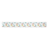 Cute Submarine Nautical Deep Sea Fish Pattern Satinband (Vorderseite)