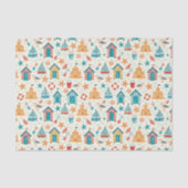 Cute Summer Beach Ocean Pattern Tissue Paper Seidenpapier (Vorderseite)