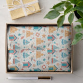 Cute Summer Beach Ocean Pattern Tissue Paper Seidenpapier (Geschenk)
