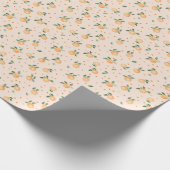 Cute Summer Citrus Oranges Fruit Pattern Geschenkpapier (Ecke)