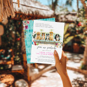 Cute Summer Dogs | Tropical Poolside Party Einladung