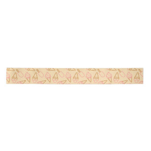 Cute summer food with outline ice cream contours satinband