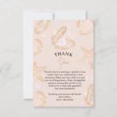 Cute summer ocean little pearl baby shower dankeskarte (Vorderseite)