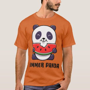 Cute Summer Panda Bear Eating Watermelon151 T-Shirt