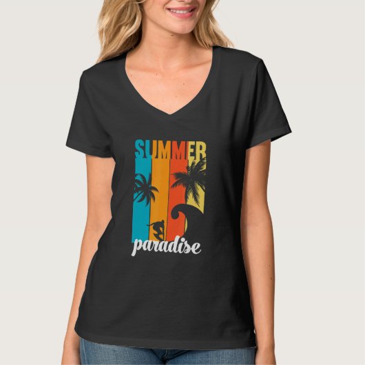 Cute Summer  Summer Paradise Summer T-Shirt (Vorderseite)