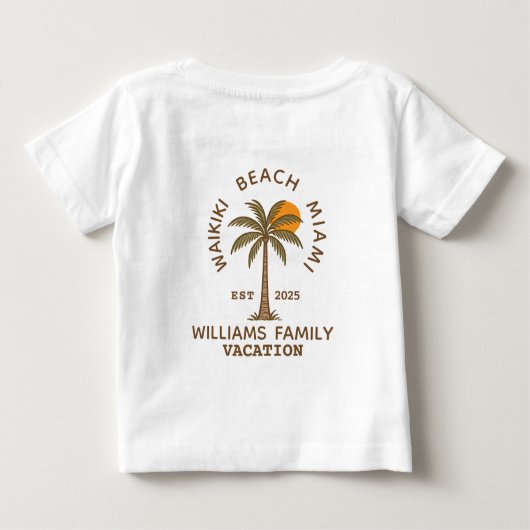 Cute Summer Trip Toddler Family Vacation  Baby T-shirt (Rückseite)