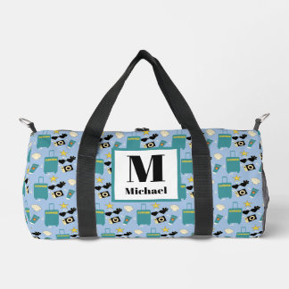 Cute Summer Vacation Elements Duffle Bag