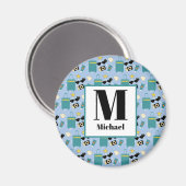 Cute Summer Vacation Elements Magnet (Vorderseite/Rückseite)