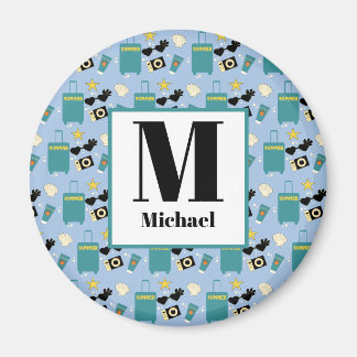 Cute Summer Vacation Elements Magnet