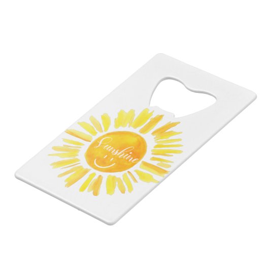 Cute summer Vacay Mode sunshine Geldbeutel Flaschenöffner (Vorderseite Schrägansicht)