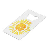 Cute summer Vacay Mode sunshine Geldbeutel Flaschenöffner (Rückseite Schrägansicht)