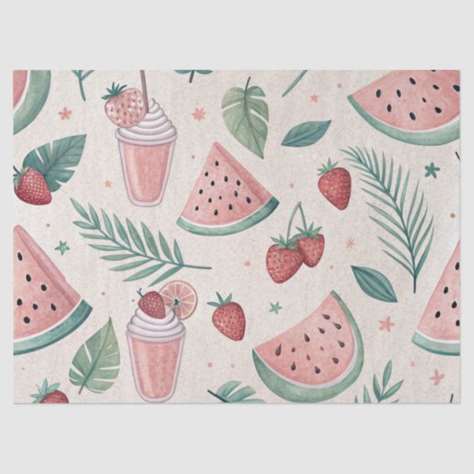 Cute Summery Tissue Paper Seidenpapier (Vorderseite)