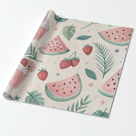 Cute summery wrapping paper geschenkpapier