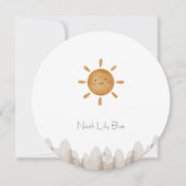 Cute Sun Mountains Baby Announcement Card Einladung (Vorderseite)