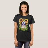 Cute Sunflower Baseball Gnome For Women And Baseba T-Shirt (Vorne ganz)