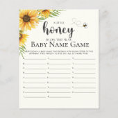 Cute Sunflower Bee Baby Shower (Vorderseite)