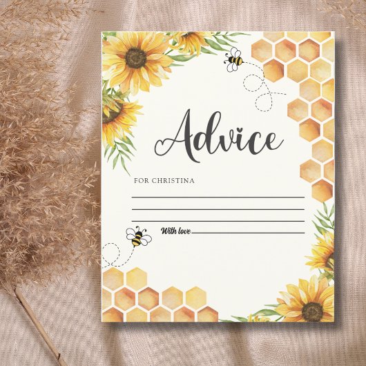 Cute Sunflower Bee Baby Shower