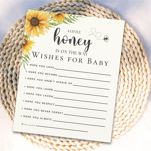 Cute Sunflower Bee Baby Shower