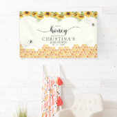 Cute Sunflower Bee Baby Shower Banner (Insitu)